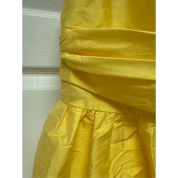 Alfred Sung Yellow Taffeta Bridesmaid Short Party Dress sz 20 EUC - Picture 4 of 7